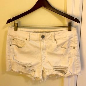 High-Waisted Shorts with Ripped Detailing
